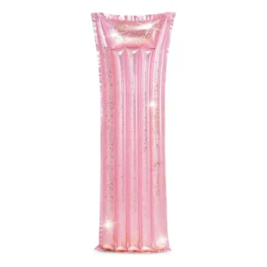 Colchão Brilhante Intex 58720 rosa com glitter para piscina.