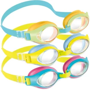 Detalhe das tiras confortáveis e das lentes com proteção UV do óculos junior intex 55611 sun.