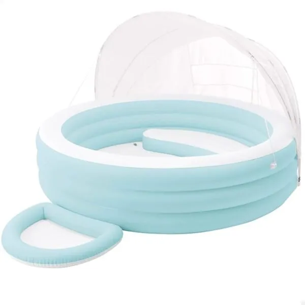 Piscina Lounge INTEX 57195 inflável infantil com toldo protetor removível para quintal.