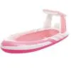 Boia Pink Paradise Intex 57804 em formato de barco de luxo rosa com toldo protetor para revenda no atacado.
