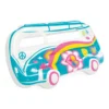 Boia Van Groovy Intex 58728 em formato de micro-ônibus retrô colorido para revenda no atacado.