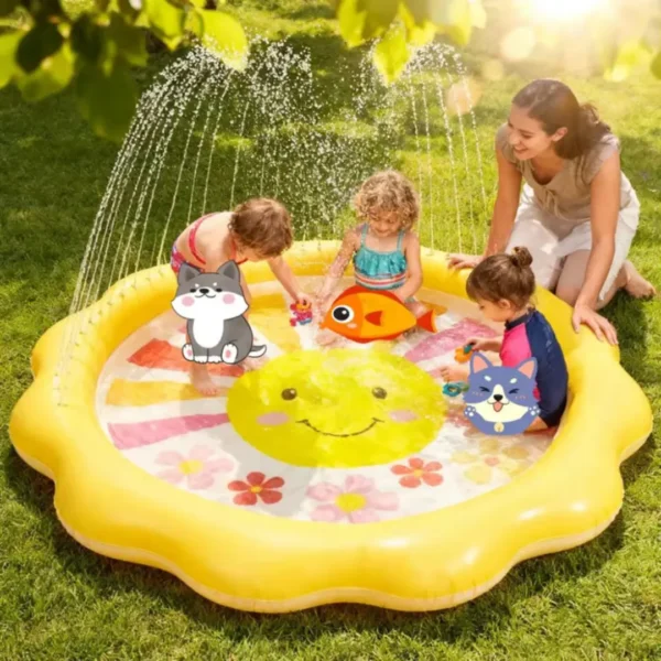 Modelo de distribuidor B2B com caixa do produto inflável Piscina Spray Intex 56126 para revenda em lojas.